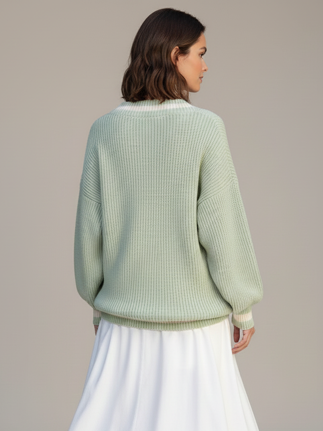 Classic V-Neck Long Sleeve Sweater
