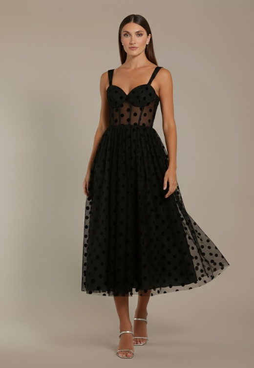 The Midnight Dots Tulle Dress